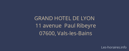 GRAND HOTEL DE LYON