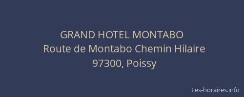 GRAND HOTEL MONTABO