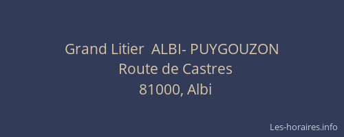 Grand Litier  ALBI- PUYGOUZON