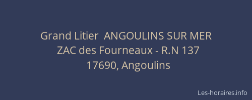 Grand Litier  ANGOULINS SUR MER