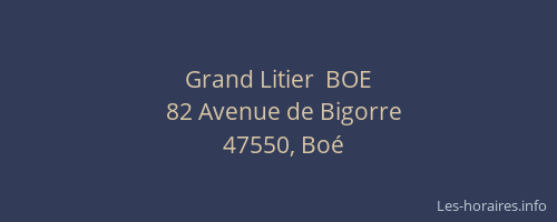 Grand Litier  BOE
