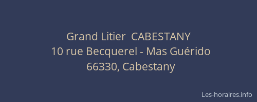 Grand Litier  CABESTANY