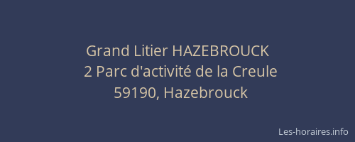 Grand Litier HAZEBROUCK