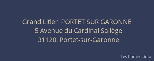 Grand Litier  PORTET SUR GARONNE