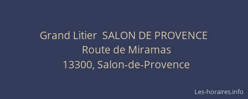Grand Litier  SALON DE PROVENCE