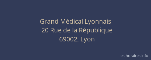 Grand Médical Lyonnais
