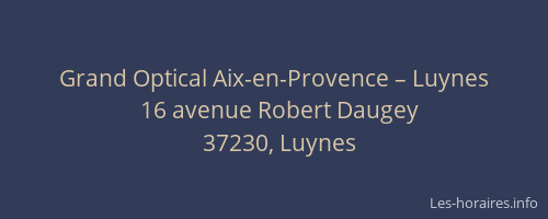 Grand Optical Aix-en-Provence – Luynes