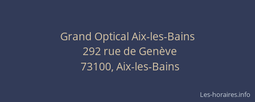Grand Optical Aix-les-Bains
