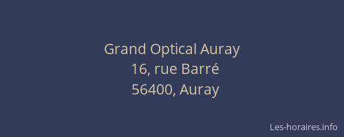 Grand Optical Auray