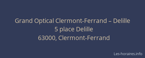 Grand Optical Clermont-Ferrand – Delille
