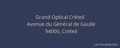 Grand Optical Créteil
