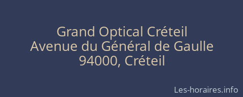 Grand Optical Créteil