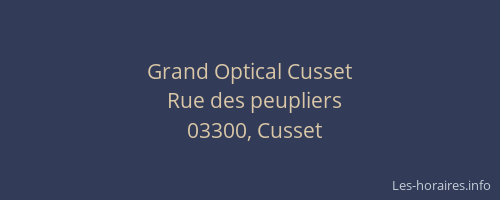 Grand Optical Cusset