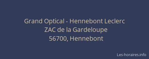Grand Optical - Hennebont Leclerc
