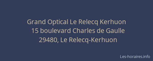 Grand Optical Le Relecq Kerhuon