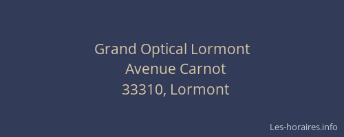 Grand Optical Lormont