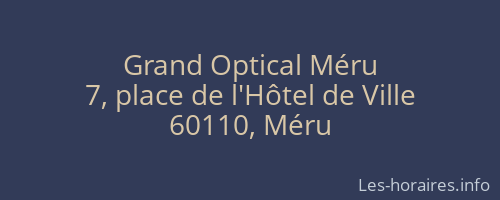 Grand Optical Méru