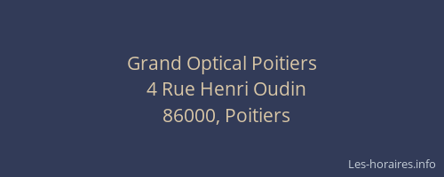 Grand Optical Poitiers