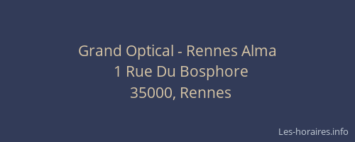 Grand Optical - Rennes Alma