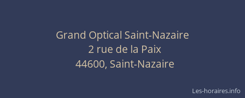 Grand Optical Saint-Nazaire