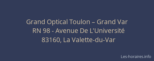 Grand Optical Toulon – Grand Var