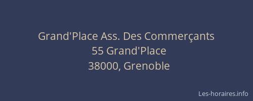 Grand'Place Ass. Des Commerçants