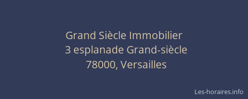 Grand Siècle Immobilier