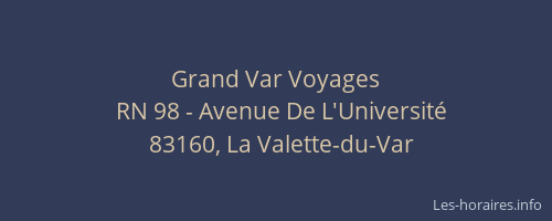 Grand Var Voyages
