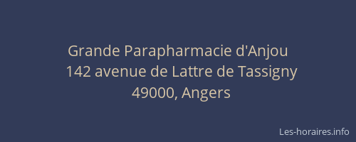 Grande Parapharmacie d'Anjou