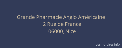 Grande Pharmacie Anglo Américaine