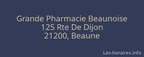Grande Pharmacie Beaunoise