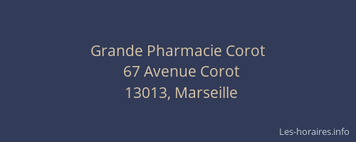 Grande Pharmacie Corot