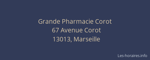 Grande Pharmacie Corot
