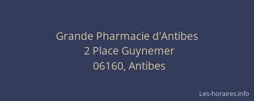 Grande Pharmacie d'Antibes