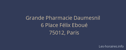 Grande Pharmacie Daumesnil