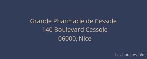 Grande Pharmacie de Cessole
