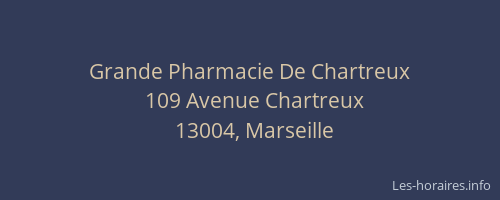 Grande Pharmacie De Chartreux