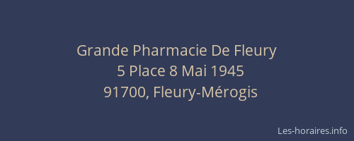 Grande Pharmacie De Fleury