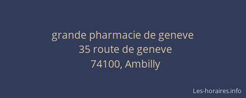 grande pharmacie de geneve