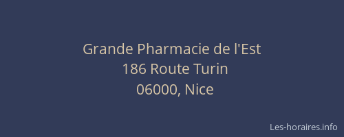 Grande Pharmacie de l'Est