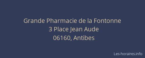 Grande Pharmacie de la Fontonne