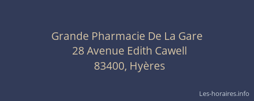 Grande Pharmacie De La Gare