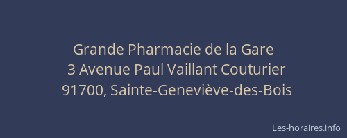 Grande Pharmacie de la Gare