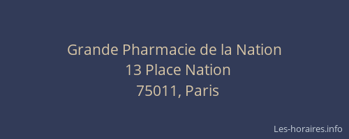 Grande Pharmacie de la Nation