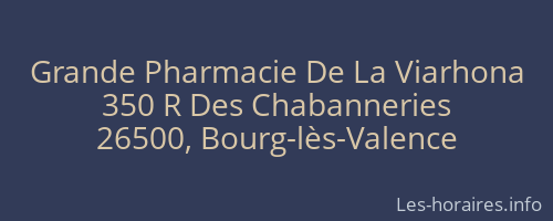 Grande Pharmacie De La Viarhona