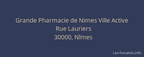 Grande Pharmacie de Nimes Ville Active