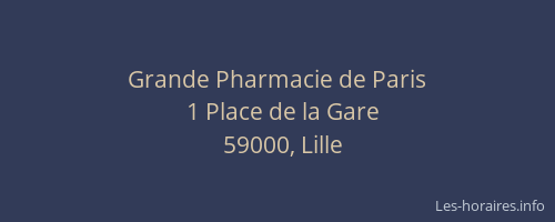 Grande Pharmacie de Paris