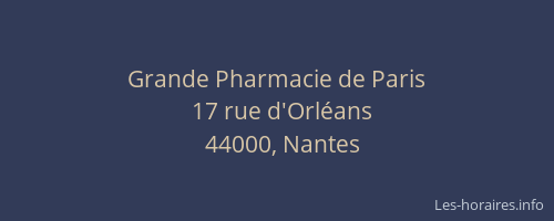 Grande Pharmacie de Paris