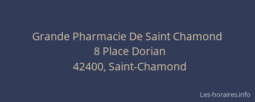 Grande Pharmacie De Saint Chamond