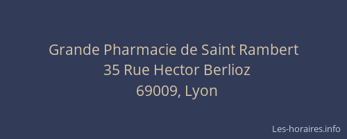 Grande Pharmacie de Saint Rambert